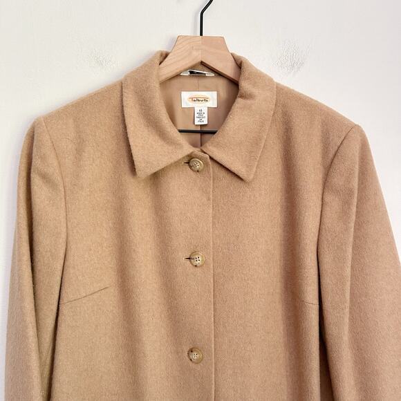 Talbots Camel Hair Button Up Jacket Tan Size 12 - Picture 2 of 6